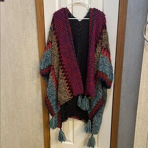 Multicolor Knit Women's Ruana